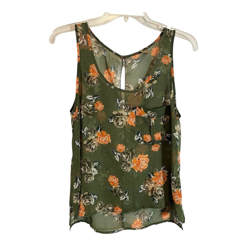 Farm Rio Floral Sleeveless Top Size P Or Small